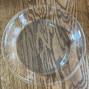 Fire King Clear Glass Pie Dish